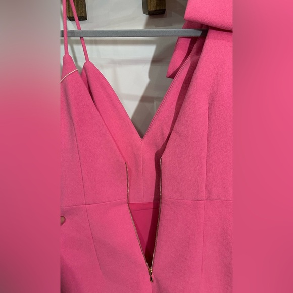 NWT Rebecca Vallance Love One Bow Shoulder Dress Pink 4 - Picture 12 of 16